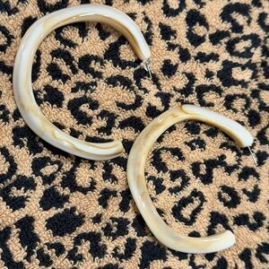 Bone, Bone, Bone Hoop Earrings 
Extra Stylish